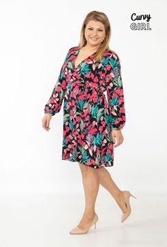 Immagine di CURVY GIRL WRAP DRESS IN FLORAL PRINT